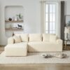 Chenille Compressible Sofa - Beige - Image 2