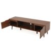 Modern TV Stand With Storage, Tempered Glass Shelf - Walnut - Image 6