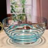 Swirl Acrylic Serving Bowls Unbreakable Large Plastic Bowls For Soup Salad And Snacks Bpa Free - Blue - Image 6