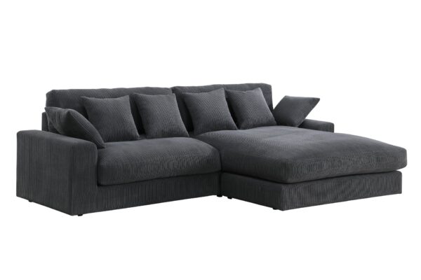 Mystic - Reversible Sectional Sofa Chaise - Dark Gray