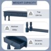 Console Table Long Console Table With Drawers And Shelf For Entryway, Hallway, Living Room - Navy - Image 9