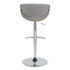 Curvo - Mid-Century Modern Adjustable Barstool With Swivel With Rounded T Footrest (Set of 2) - Gray - Image 5