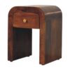 Darcy - Mini Nightstand With Curved Edges - Brown - Image 7