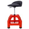 Pneumatic 360 Degree Swivel Stool, Mechanics Rolling Creeper Seat, Heavy Duty Rolling Mechanics Stool, Shop Stool With Casters - Red / Black - Image 2