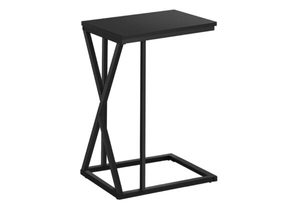 Accent Table, C - Shaped, Contemporary And Modern - Black