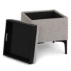 Natasha - Multifunctional Storage Ottoman With Tray - Gray - Image 3