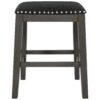 5 Pieces Counter Height Rustic Farmhouse Dining Room Wooden Bar Table Set With 2 Stools And 2 Chairs - Gray - Image 26