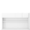 2 Door Storage Desk Wardrobe For Bedroom With Shelves And Drawers - White - Image 10