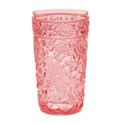 Paisley - Leading Ware Acrylic Glasses Drinking (Set of 4) Hi Ball, Bpa Free, 17Oz - Pink