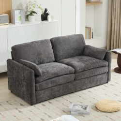 Cozy Upholstered Loveseat Sofa Oversized Comfy Comfy Cloud Sofa Double Cushion Loveseat Sofa Plush Cushion Sofa Couch For Living Room - Gray