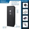 9.33 Cubic Ft Tall Biometric Rifle Safe - Black - Image 7