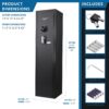 4.33 Cu Ft Biometric Keypad Rifle Safe - Black - Image 6