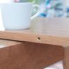 Round Corner Diagonal Leg Telescopic Table For 6-8 People To Meet Dining Table - Light Natural - Image 4