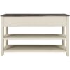 Retro Design Console Table With Two Open Shelves, Pine Frame And Legs For Living Room - Espresso / Beige - Image 10