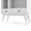 Draper - Mid Century Wide Bookcase And Storage Unit - White - Image 4