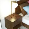Globe - Table Lamp Opal With Dimmer Switch Inline - Gold / White - Image 4