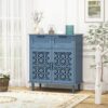 2 Door 2 Drawer Cabinet, American Furniture, Suitable For Bedroom, Living Room, Study - Blue - Image 2