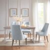 Farmhouse Upholstered Dining Chair (Set of 2) - Light Blue - Image 2