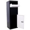 Package Delivery Box, Galvanized Steel Parcel Mailbox With Code Lock & Mounting Hardware, For Outdoor Porch, Curbside - White / Black - Image 2