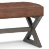 Salinger - Large Ottoman Bench - Distressed Saddle Brown - Image 5
