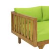 Claremont - 3 Seater Daybed Teak Acacia Wood Water Resistant Cushions - Green - Image 13