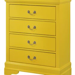 4 Drawer Chest Traditional Style - Yellow