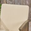 Casa Acacia Wood Club Chairs (Set of 2) With Water Resistant Cushions - Gray / Cream - Image 4