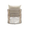 Modern Curved Aluminum Lounge Chair With Stylish Rope Weave Design And Cushioned Comfort - Beige / Natural - Image 7