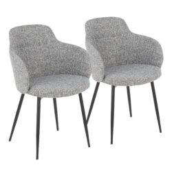 Boyne - Contemporary Chair (Set of 2) - Black / Dark Gray