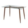 Clara - Contemporary Table - Walnut / Clear - Image 3
