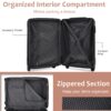 Hardshell Luggage Sets 6 Piece Suitcase Set, Expandable Lightweight Suitcases With Wheels, Tsa Lock - Black Brown - Image 19