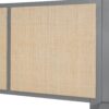 Queen Size Bed Frame With 2 Nightstands Elegant Design With Lamps - Gray - Image 6