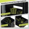 Bathroom Vanity With Two Soft Close Doors, Adjustable Shelves And Three Drawers - Black - Image 7