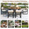 7 Pieces Outdoor Dining Set Patio Dining Table And Chair Set With And Removable Cushions For Patio, Backyard, Garden - Beige - Image 6