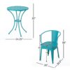 Colmar - 3 Piece Metal Set - Teal - Image 3