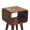 Mini Curved Open Bedside Table - Brown - Image 4