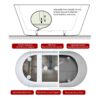 63" Shiny Acrylic Freestanding Soaking Bathtub With Chrome Overflow And Drain, Cupc Certified 22A09-63 - White - Image 7