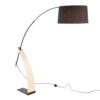 Robyn - Mid-Century Modern Floor Lamp - Natural / Black - Image 2