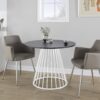 Canary Cosmo - Contemporary Dining Table - White / Black - Image 5