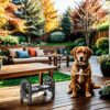 Adjustable Pet Bowl Travel Ready HDPE Durable Poly Lumber Recycled - Black - Image 5