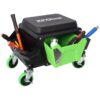 Heavy Duty Mechanic Stool With Wheels And Soft Rubber Cushion And 330Lbs Capacity - Green - Image 9