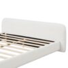 King Size Cozy Bouce Upholstered Bed Dreamy Addition To Your Bedroom, Boucle Fabric - White - Image 8