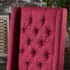 Modern Tufted Dining Chair (Set of 2) With High Back And Birch Wood Legs - Red - Image 6