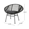 Cordella - Outdoor Woven Wicker Chairs With Cushions, (Set of 2) - Gray - Image 3
