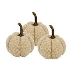 Weighted Pumpkin / Pattern (Set of 3) - Cream