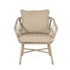 Bruce - Outdoor Club Chair Set With Water Resistant Cushions Rattan And Iron - Brown - Image 6
