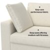Charlie - Deep Seater Sofa - Cream - Image 12