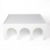 Multifunctional 4 Tier Book Shelf & Coffee Table For Living Room Bedroom Dining Room Study Entryway, Creative Furniture Floor Bookshelf, Minimalist Organizer Storage Shelves - White - Image 11