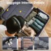 3 Piece Luggage Set Hardside Spinner Suitcase With Tsa Lock 20" 24' 28" Available - Light Green - Image 3