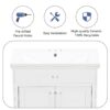 Bathroom Vanity With Sink, Bathroom Cabinet With Two Doors And One Drawer, White - Image 7